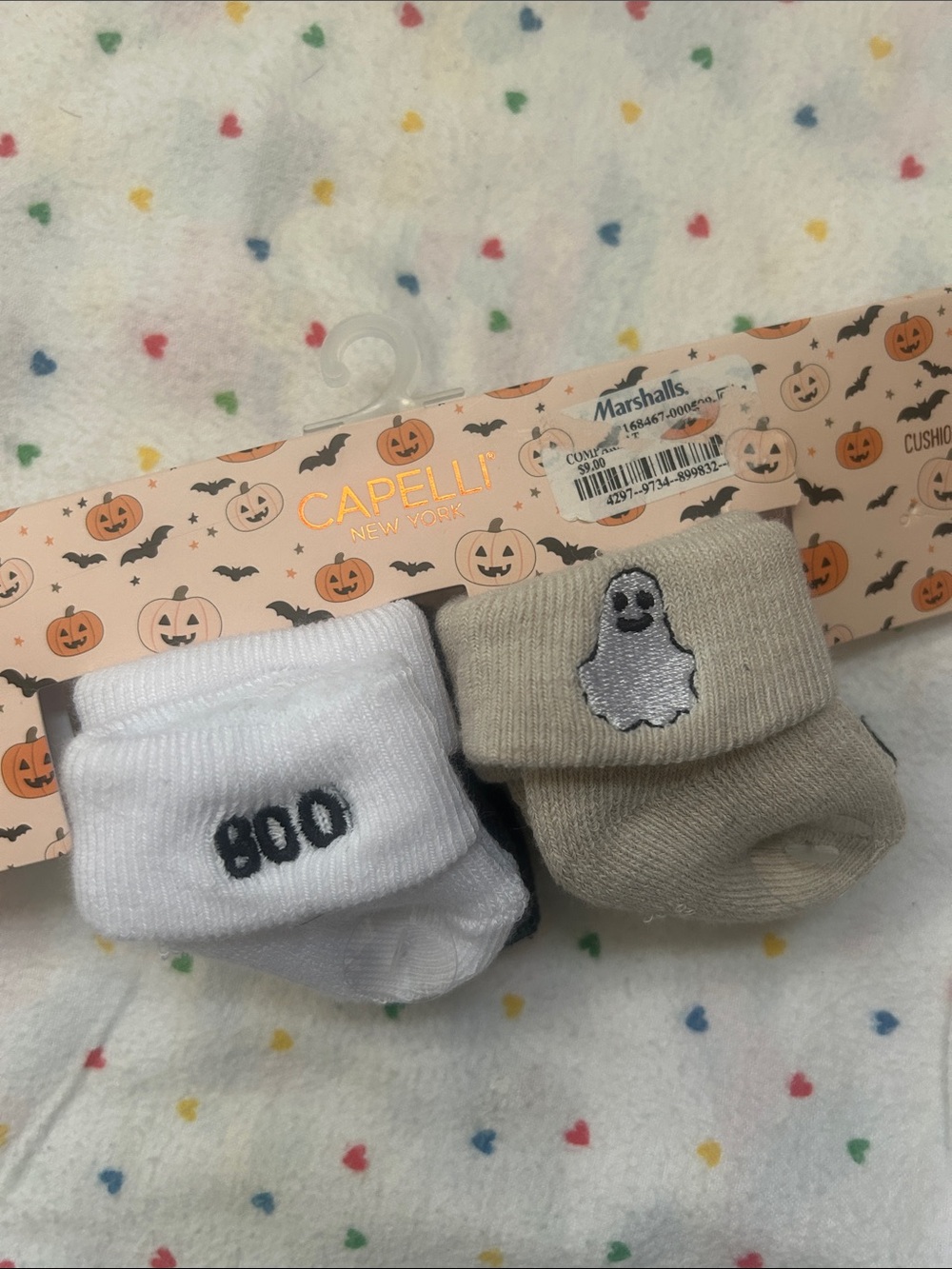 Capelli New York Baby Halloween Sock Set - White & Beige - Picture 3 of 6
